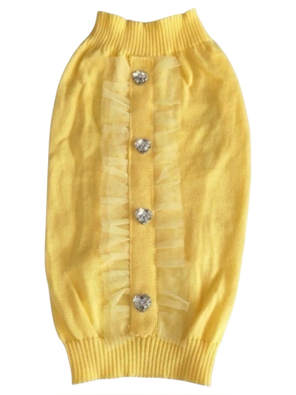 Smoochie Pooch x Petco Ruffle Dog Sweater Yellow Size M